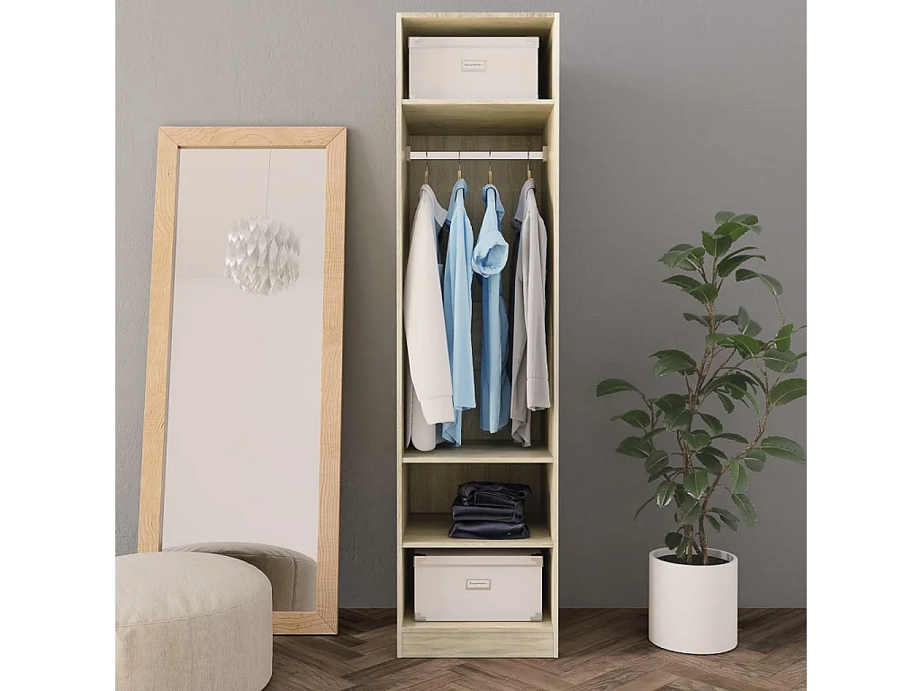 Garde-robe Chêne sonoma 50 x 50 x 200 cm Aggloméré OFR16407 BonneVie Meuble