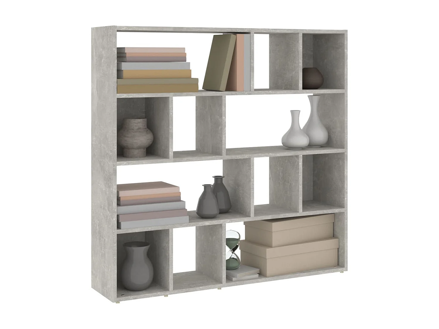 Bücherregal/Bücherschrank,Raumteiler Betongrau 105x24x102 cm -gkd200294