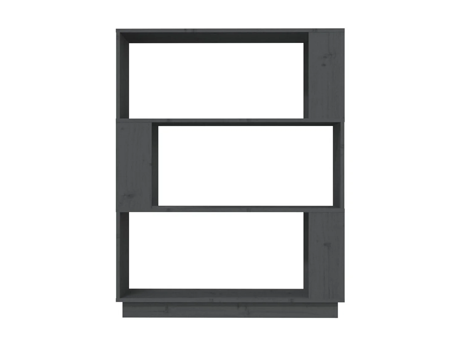 Bibliothèque-Séparateur de pièce Gris 80x25x101 cm Pin solide OFR27517 BonneVie Meuble