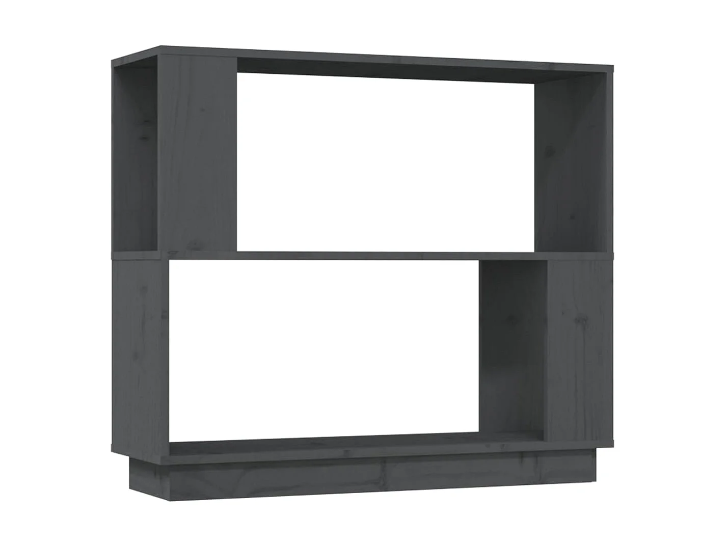 Bibliothèque-Séparateur de pièce Gris 80x25x70 cm Pin solide OFR93747 BonneVie Meuble