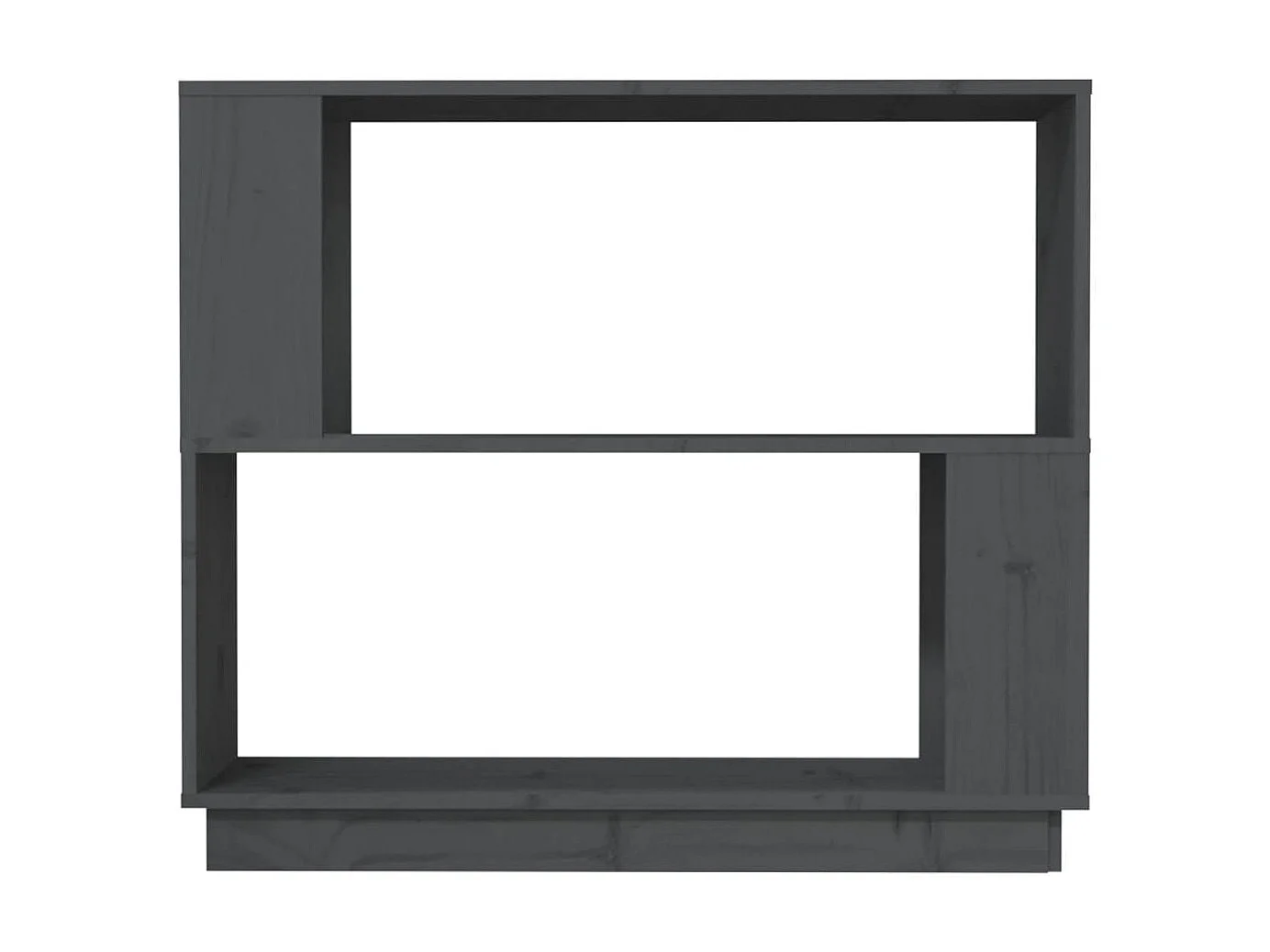 Bibliothèque-Séparateur de pièce Gris 80x25x70 cm Pin solide OFR93747 BonneVie Meuble