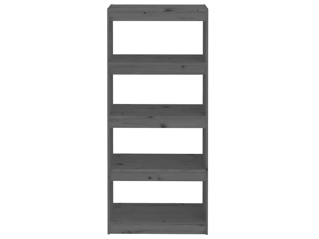 Boekenkast/kamerscherm 60x30x135,5 cm massief grenenhout grijs NL446566