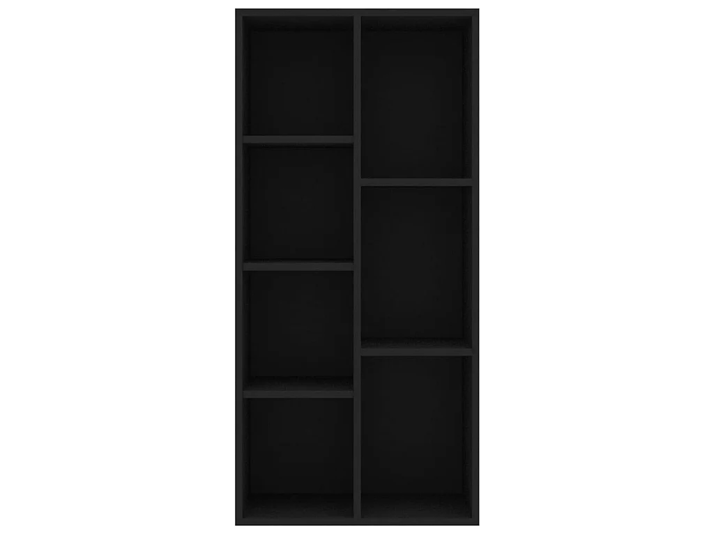 Bibliothèque Noir 50x25x106 cm Aggloméré OFR43370 BonneVie Meuble