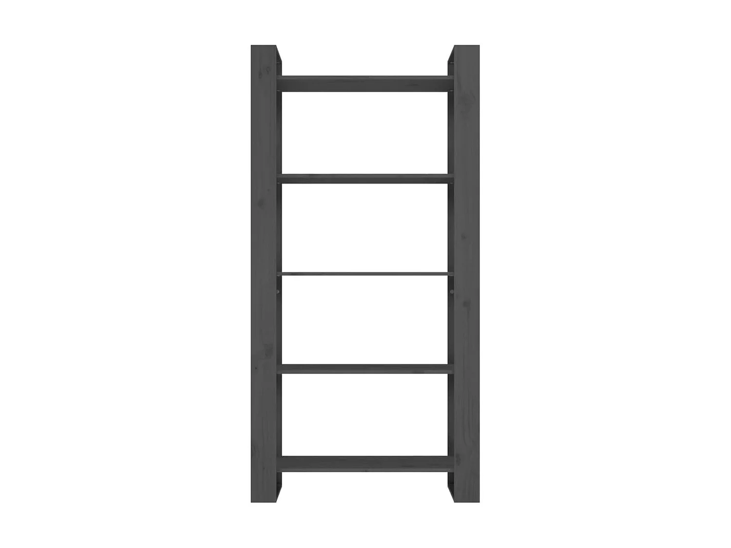 Biblioteca Estantería - divisor de espacios madera maciza gris 80x35x160 cm ES63214