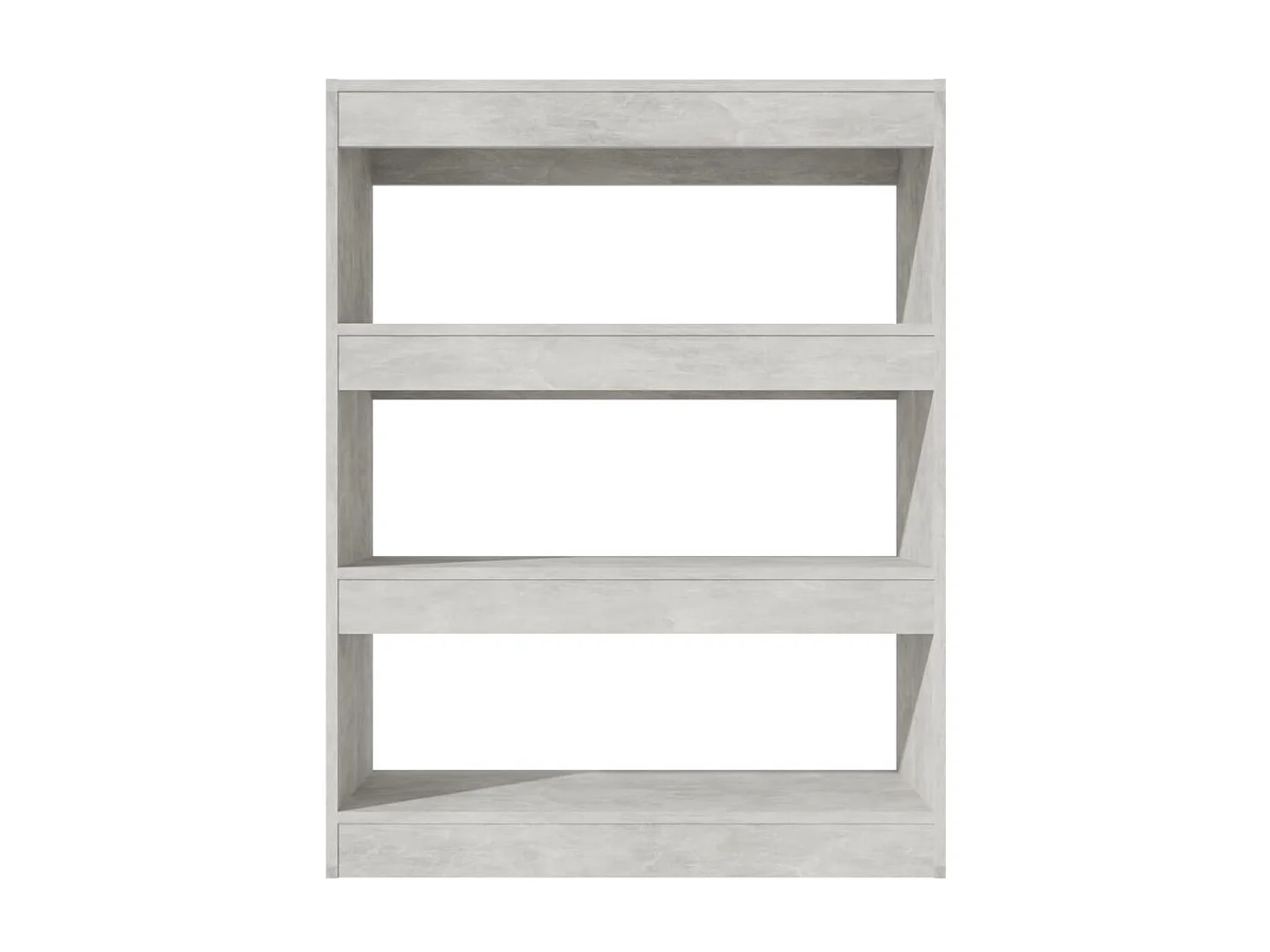 Bibliothèque Gris béton 80x30x103 cm Bois d'ingénierie OFR63402 BonneVie Meuble