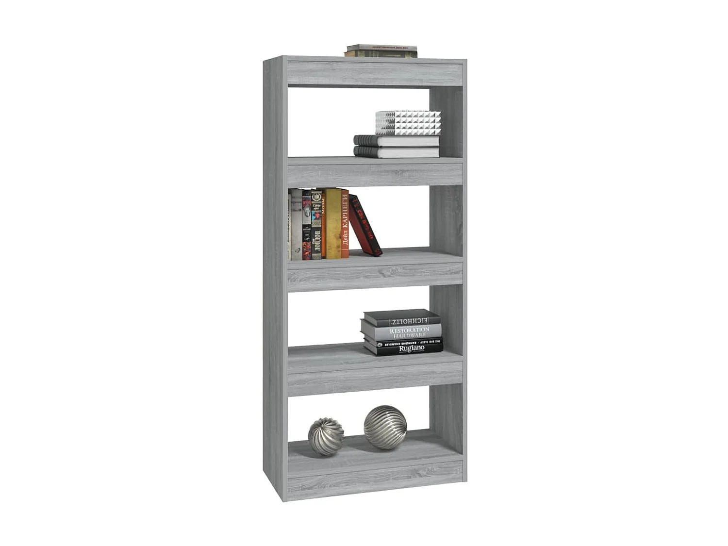 Bibliothèque Sonoma gris 60x30x135 cm Bois d'ingénierie OFR77953 BonneVie Meuble