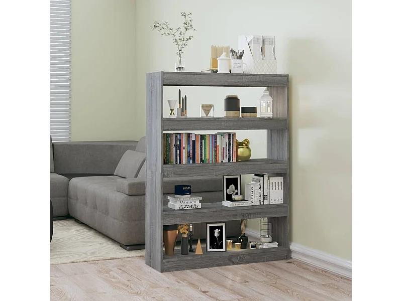 Bücherregal/Bücherschrank,Raumteiler Grau Sonoma 100×30×135 cm -gkd692757