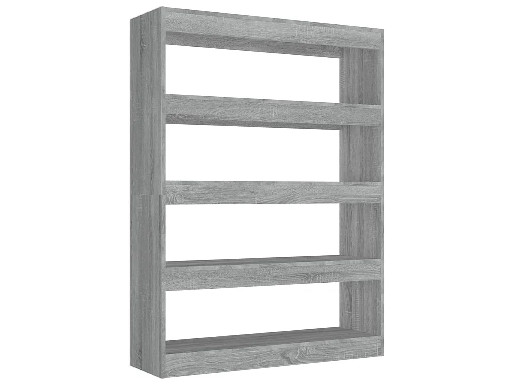 Bibliothèque-Séparateur de pièce Sonoma gris 100x30x135 cm OFR30504 BonneVie Meuble