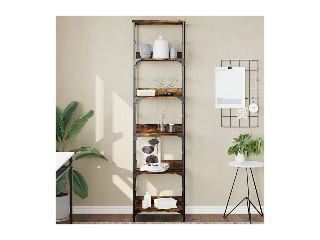 Bibliothèque chêne sonoma 50x33x188,5 cm bois d'ingénierie OFR98050 BonneVie Meuble