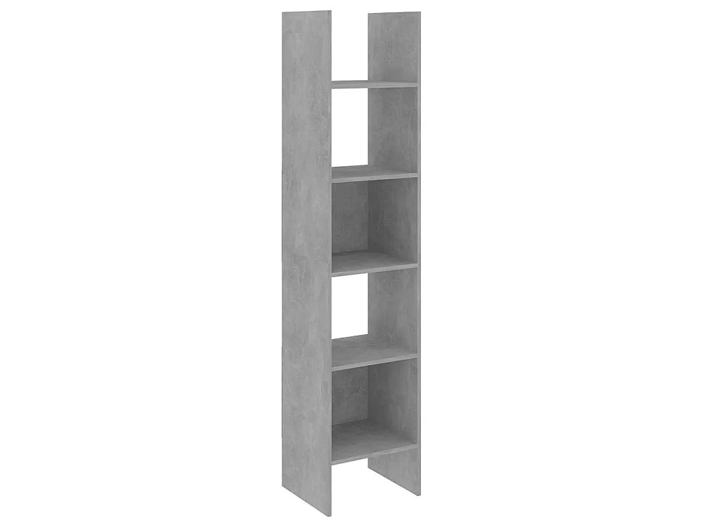 Boekenkast 40x35x180 cm spaanplaat betongrijs NL638331