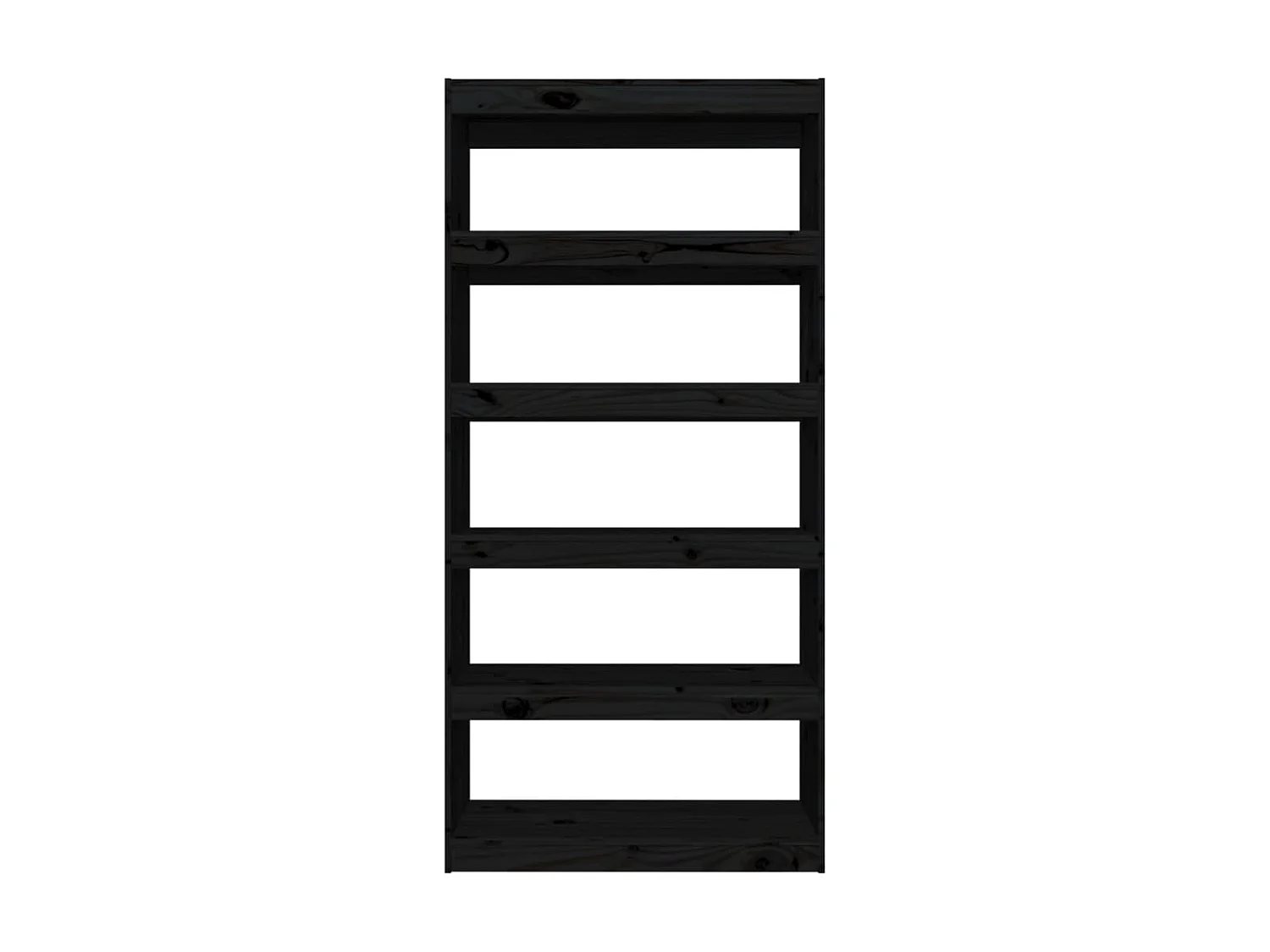 Bibliothèque-Séparateur de pièce Noir 80x30x167,4 cm Pin solide OFR60336 BonneVie Meuble