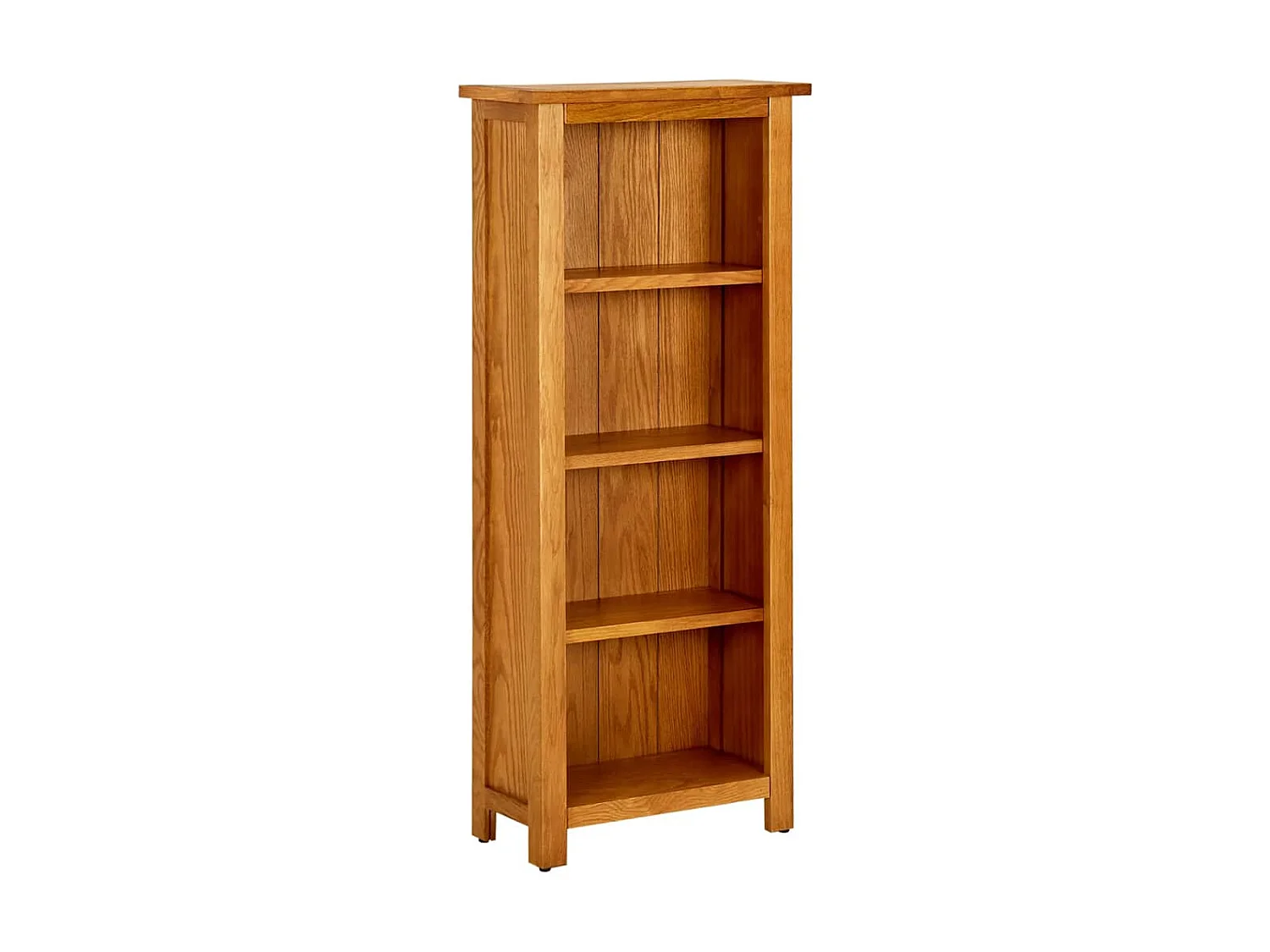 Bibliothèque à 4 niveaux 45x22x110 cm Bois de chêne massif OFR42436 BonneVie Meuble