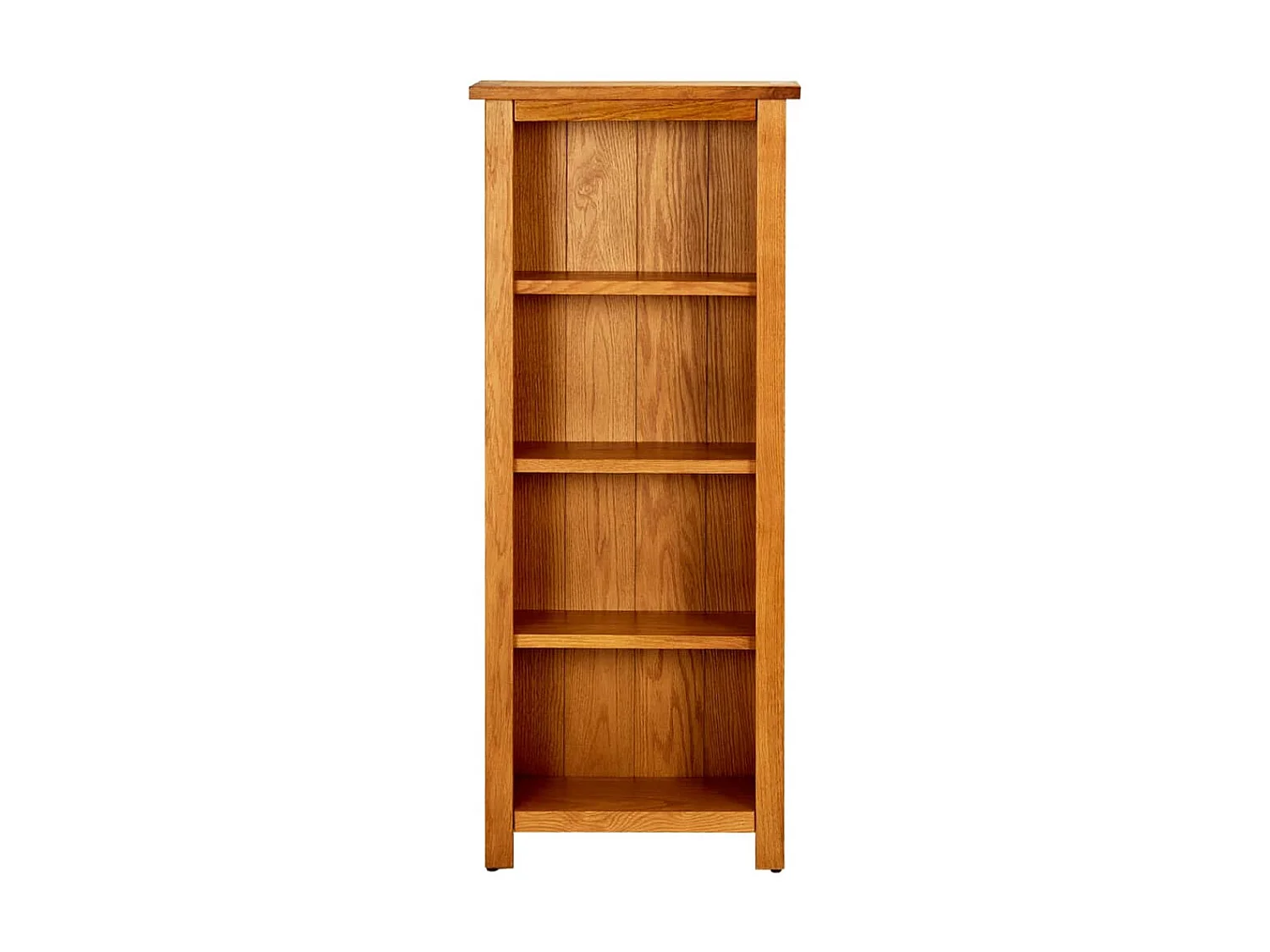 Bibliothèque à 4 niveaux 45x22x110 cm Bois de chêne massif OFR42436 BonneVie Meuble
