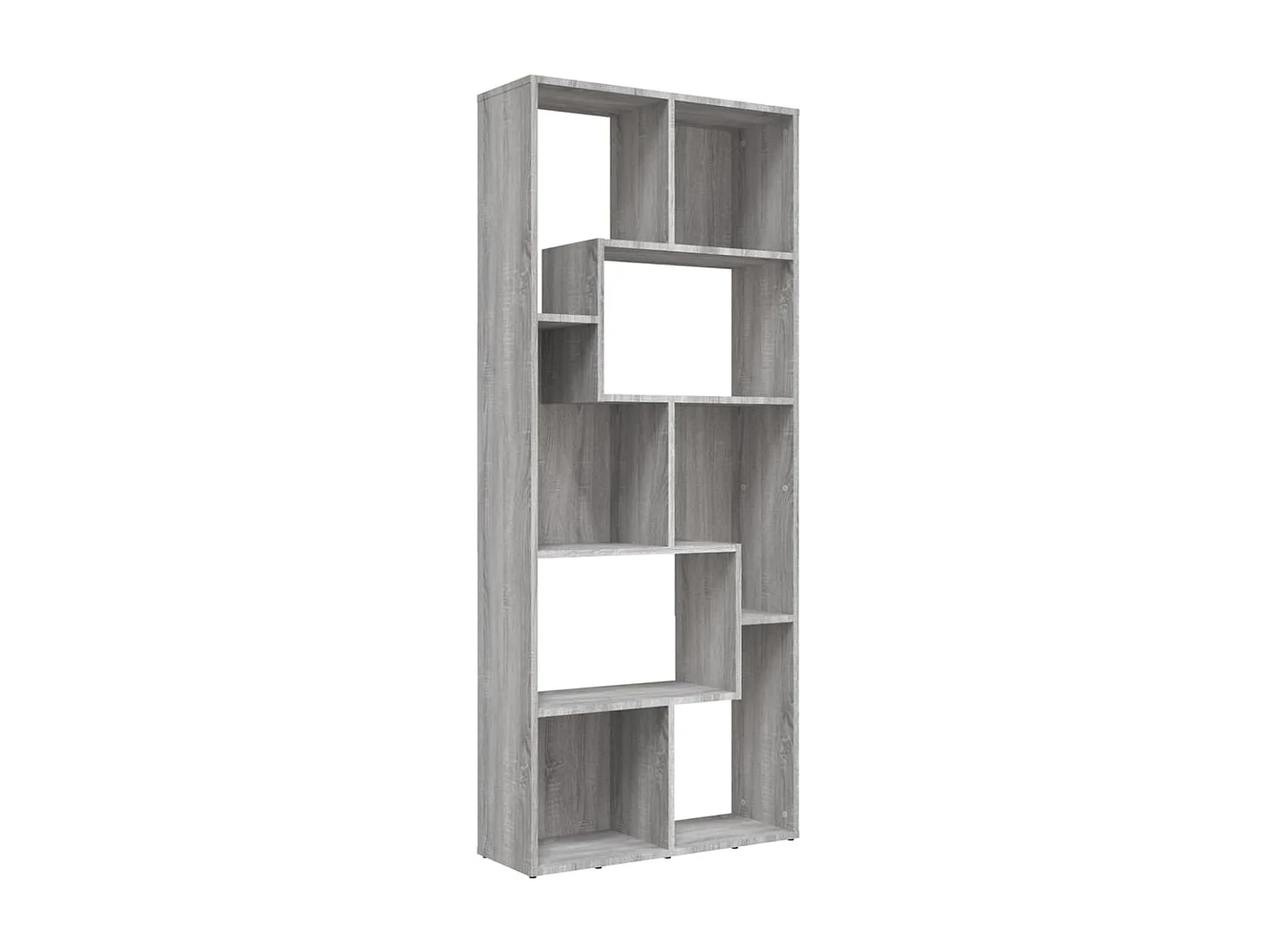 Bibliothèque Sonoma gris 67x24x161 cm Bois d'ingénierie OFR94772 BonneVie Meuble