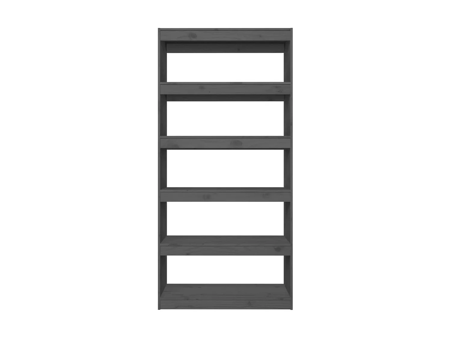 Bibliothèque-Séparateur de pièce Gris 80x30x167,4 cm Pin solide OFR14033 BonneVie Meuble