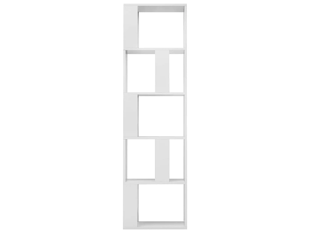 Bücherregal/Bücherschrank,Raumteiler Hochglanz-Weiß 45x24x159cm Holzwerkstoff -gkd689945