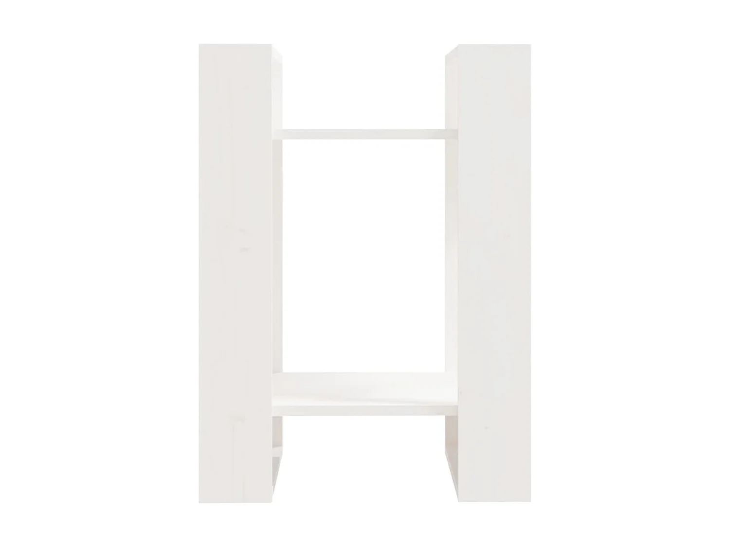 Bibliothèque-Séparateur de pièce Blanc 41x35x57 cm Pin solide OFR60072 BonneVie Meuble