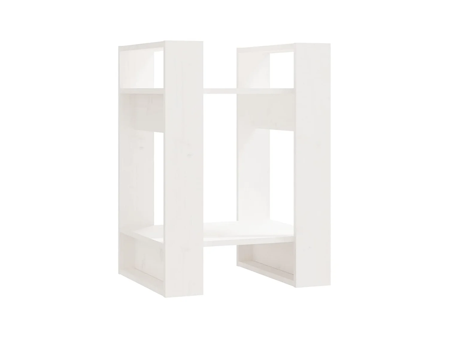 Bücherregal/Bücherschrank,Raumteiler Weiß 41x35x57 cm Massivholz Kiefer -gkd912179