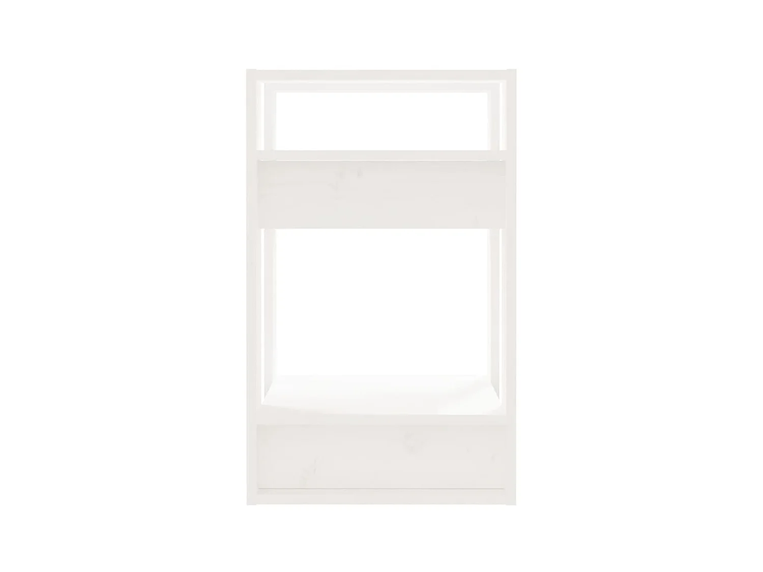 Bücherregal/Bücherschrank,Raumteiler Weiß 41x35x57 cm Massivholz Kiefer -gkd912179