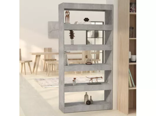 Kauf Unique Bücherregal/Bücherschrank,Raumteiler Betongrau 80x30x166 cm Holzwerkstoff -gkd420779