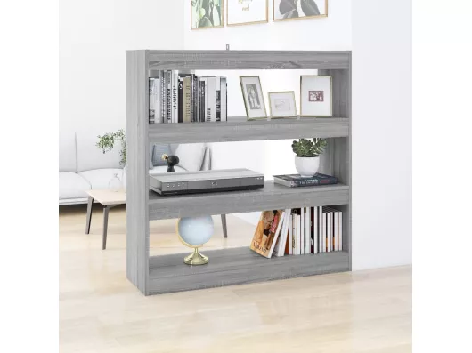 Kauf Unique Bücherregal/Bücherschrank,Raumteiler Grau Sonoma 100×30×103 cm -gkd403867