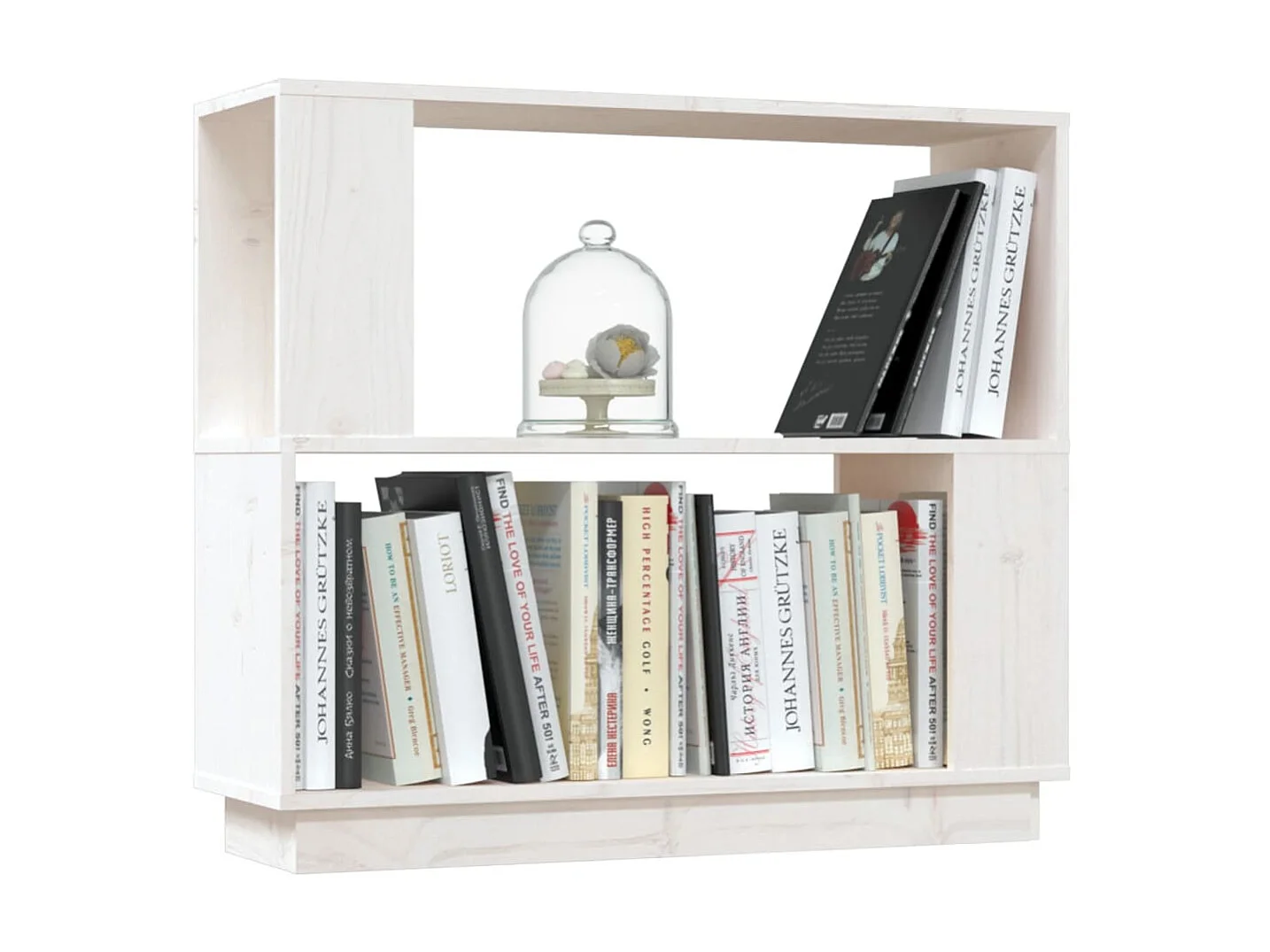 Bücherregal/Bücherschrank,Raumteiler Weiß 80x25x70 cm Massivholz Kiefer -gkd589184