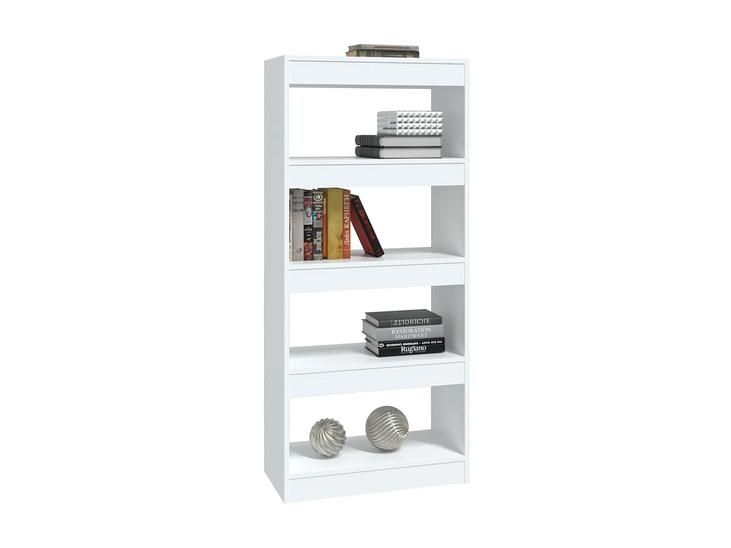 Bibliothèque Blanc 60x30x135 cm Bois d'ingénierie OFR19471 BonneVie Meuble