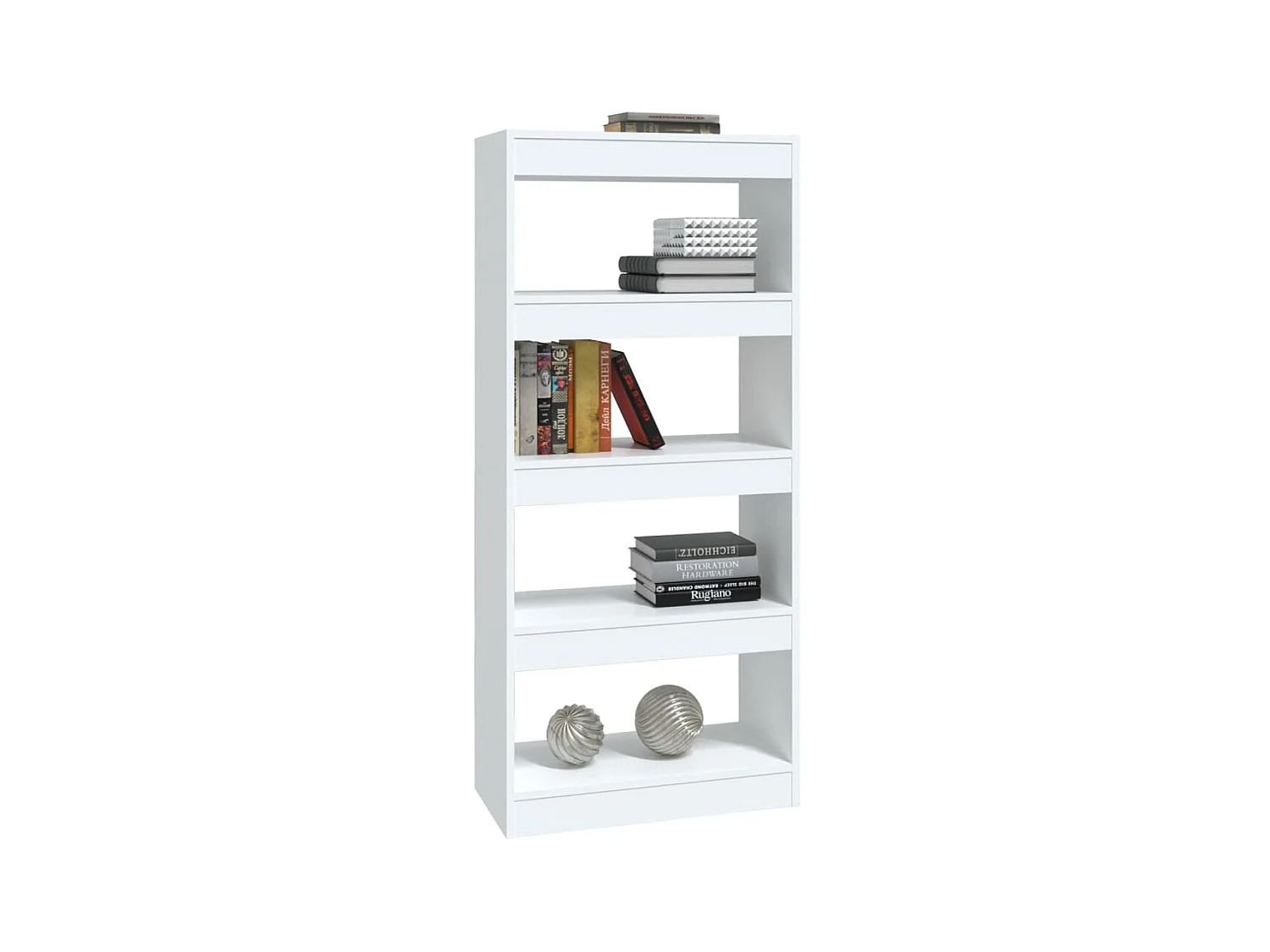 Bücherregal/Bücherschrank,Raumteiler Weiß 60x30x135 cm Holzwerkstoff -gkd813918