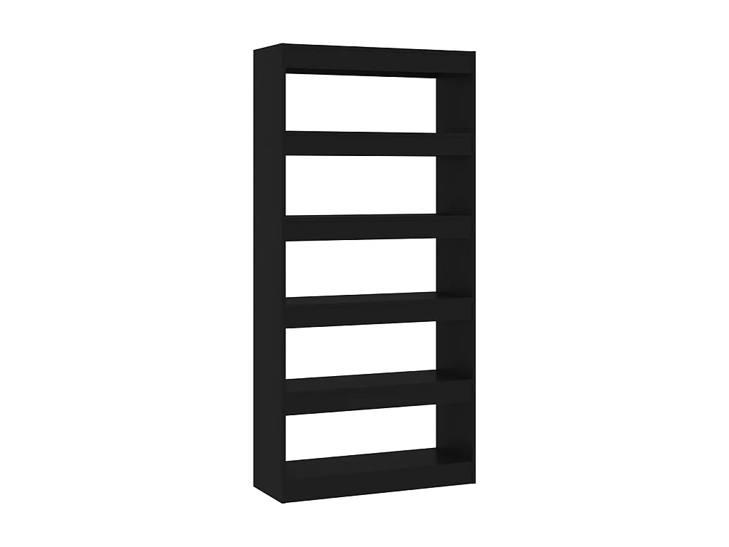 Bücherregal/Bücherschrank,Raumteiler Schwarz 80x30x166 cm Holzwerkstoff -gkd149815