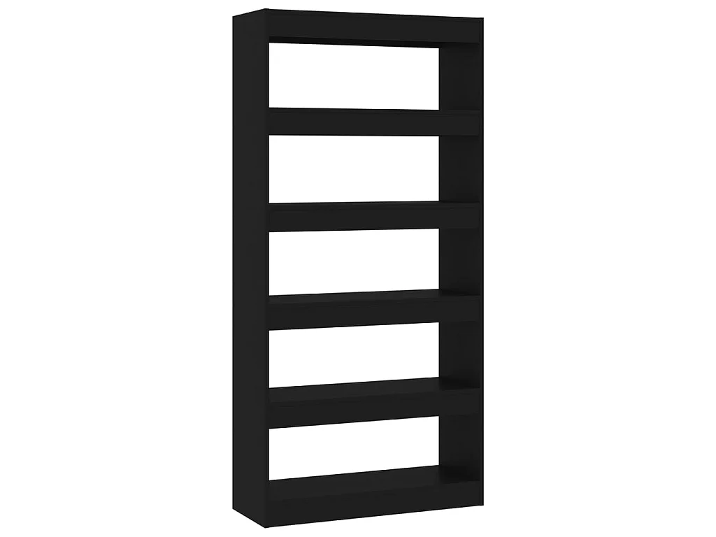 Bücherregal/Bücherschrank,Raumteiler Schwarz 80x30x166 cm Holzwerkstoff -gkd149815