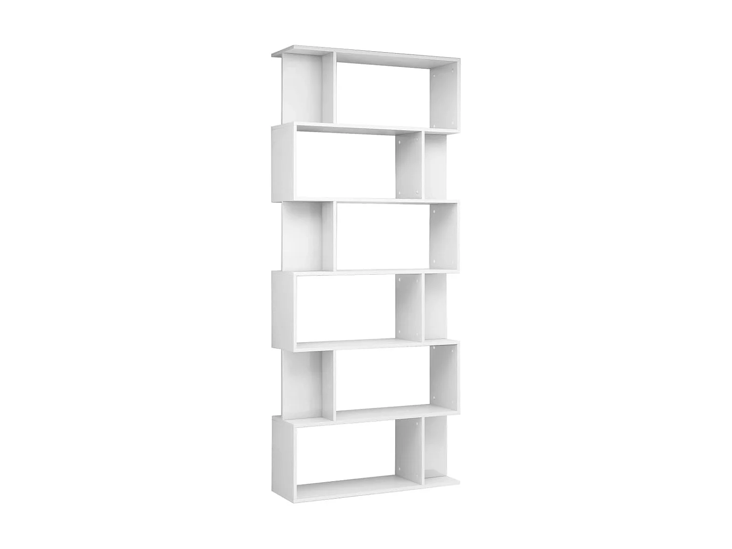 Bücherregal/Bücherschrank,Raumteiler Hochglanz-Weiß 80x24x192 cm -gkd169434