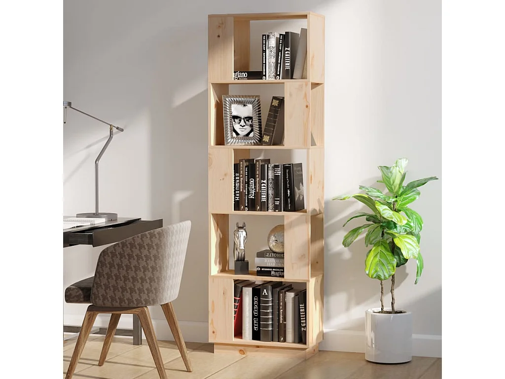 Bücherregal/Bücherschrank,Raumteiler 51x25x163,5 cm Massivholz Kiefer -gkd448918