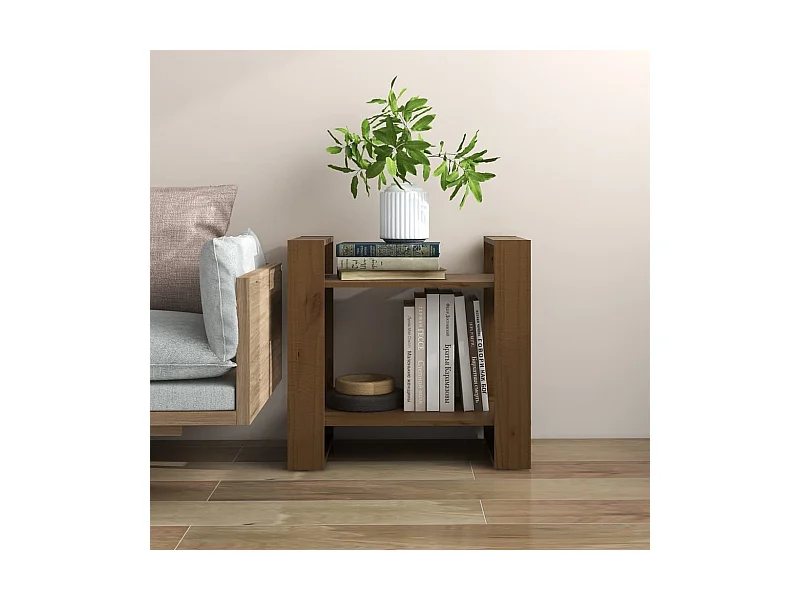 Bücherregal/Bücherschrank,Raumteiler Honigbraun 60x35x57 cm Massivholz Kiefer -gkd341048