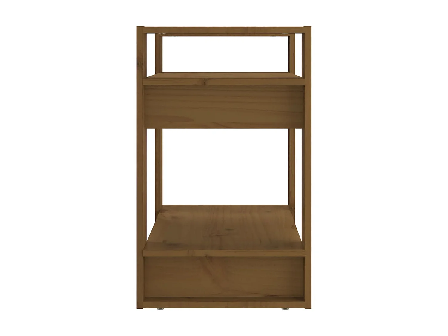 Estante/divisória 60x35x57 cm madeira maciça castanho mel PT561502