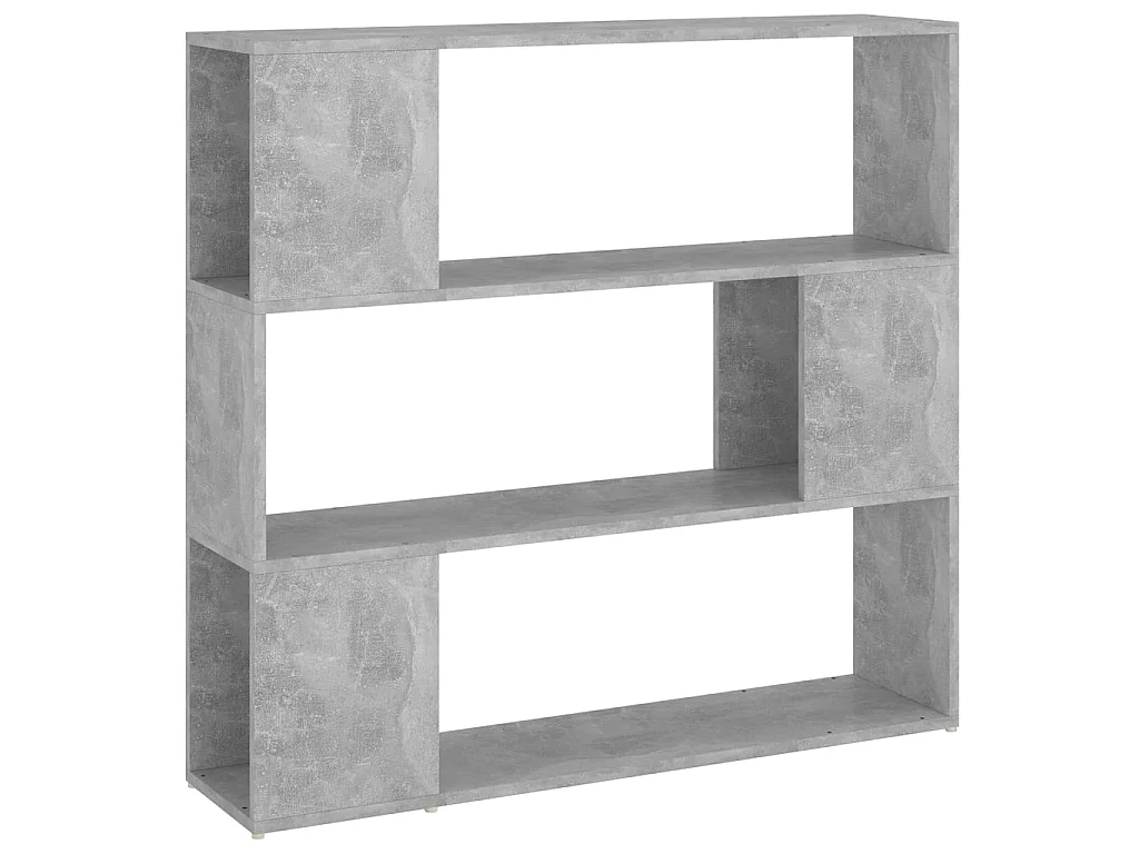 Bibliothèque-Séparateur de pièce Gris béton 100x24x94 cm OFR47607 BonneVie Meuble