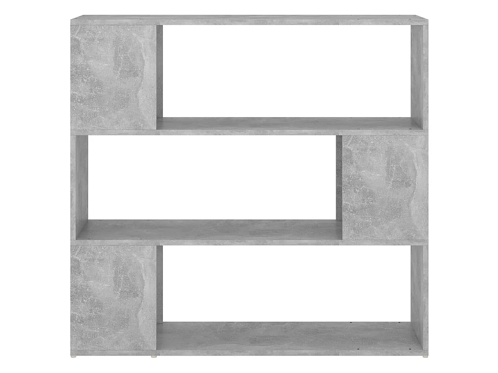 Bibliothèque-Séparateur de pièce Gris béton 100x24x94 cm OFR47607 BonneVie Meuble