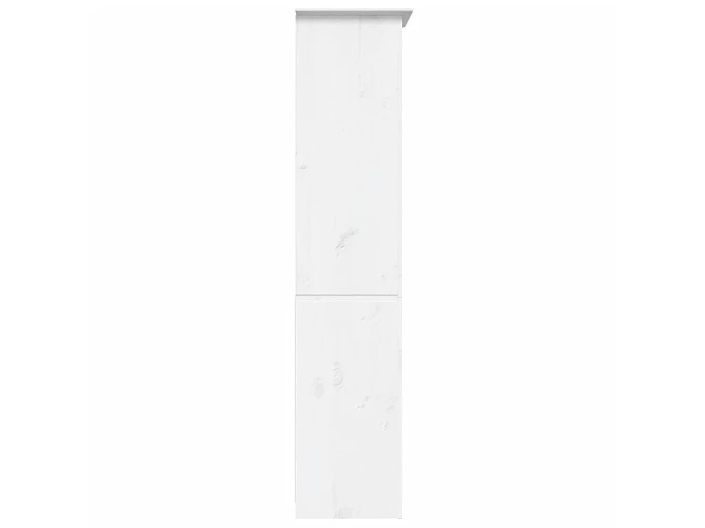 Bibliothèque BODO blanc 80x38x180 cm bois pin massif 5 niveaux OFR45716 BonneVie Meuble