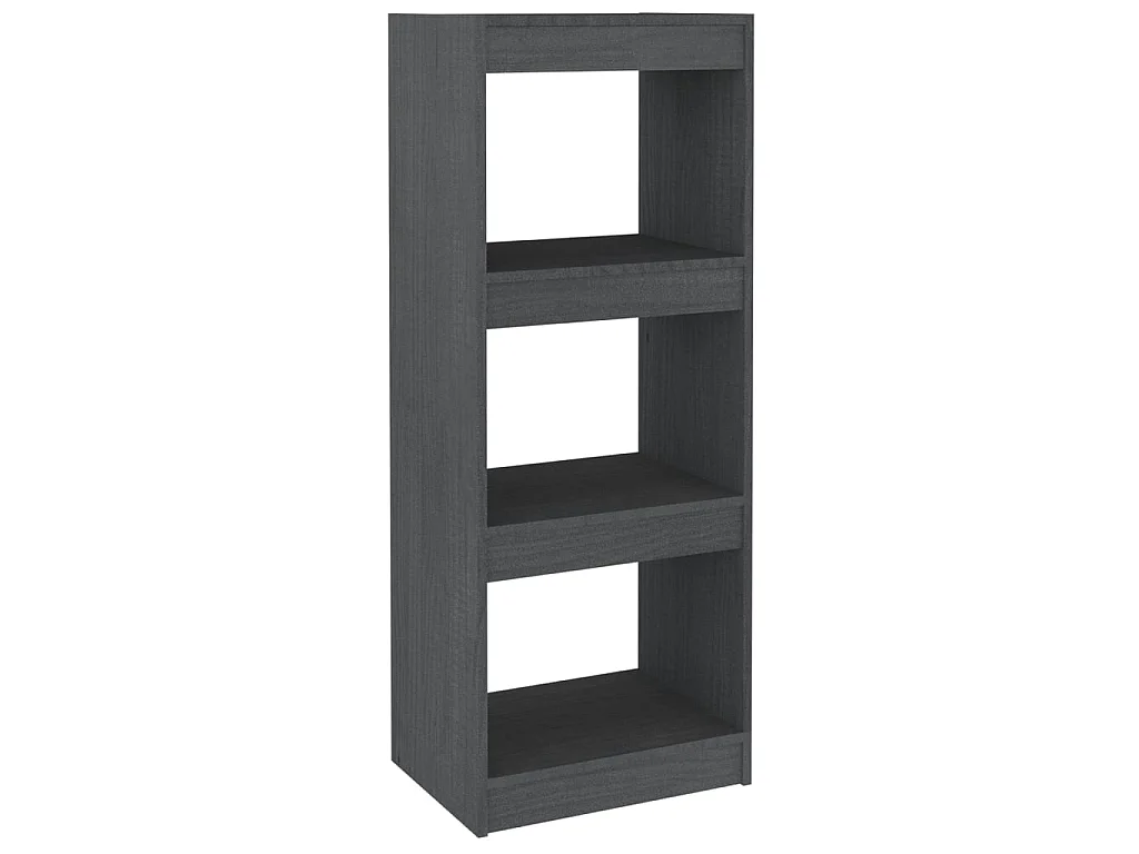 Bibliothèque-Séparateur de pièce Gris 40x30x103,5 cm Pin massif OFR67158 BonneVie Meuble