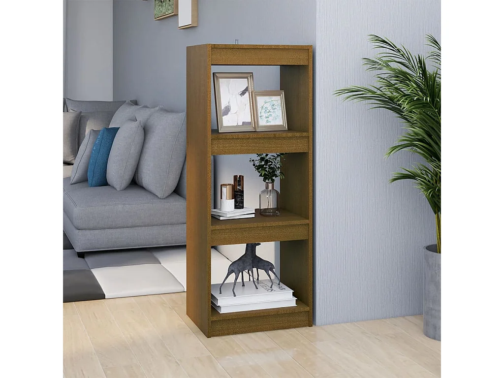 Biblioteca Estantería - divisor de espacios pino macizo miel 40x30x103,5cm ES27043