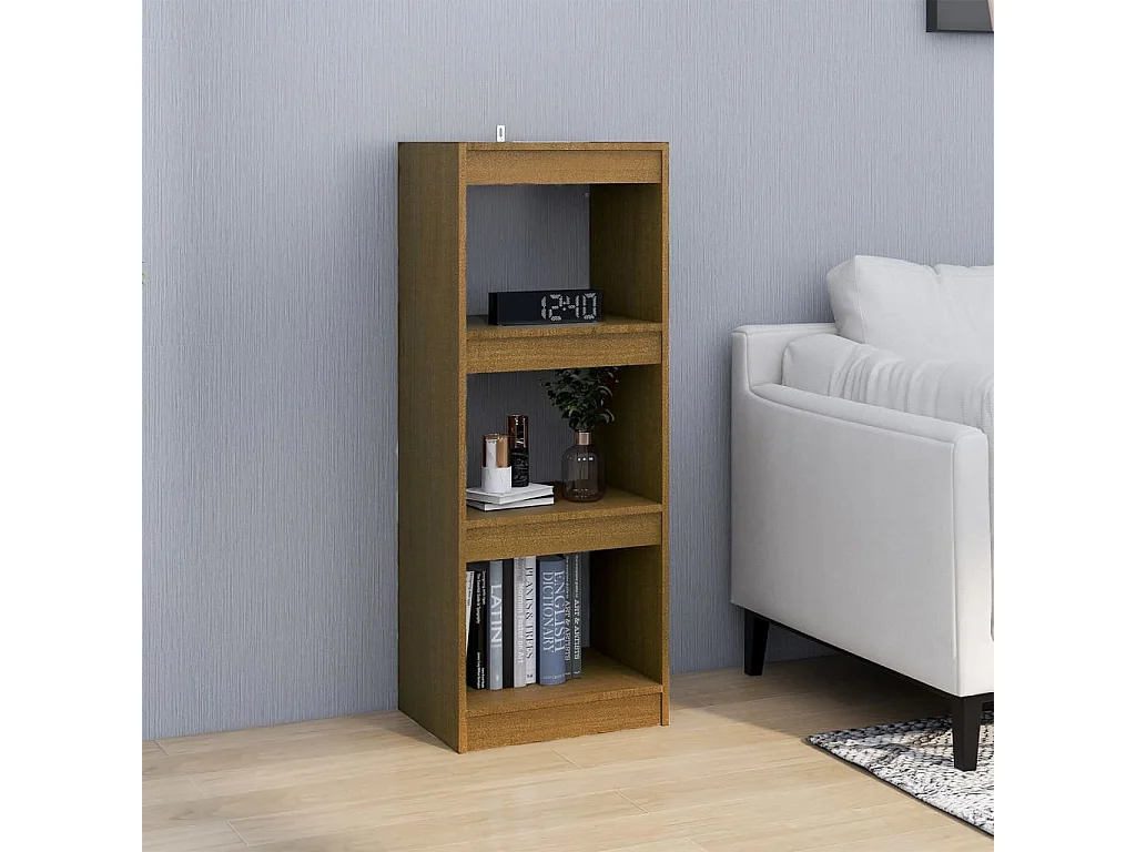 Biblioteca Estantería - divisor de espacios pino macizo miel 40x30x103,5cm ES27043