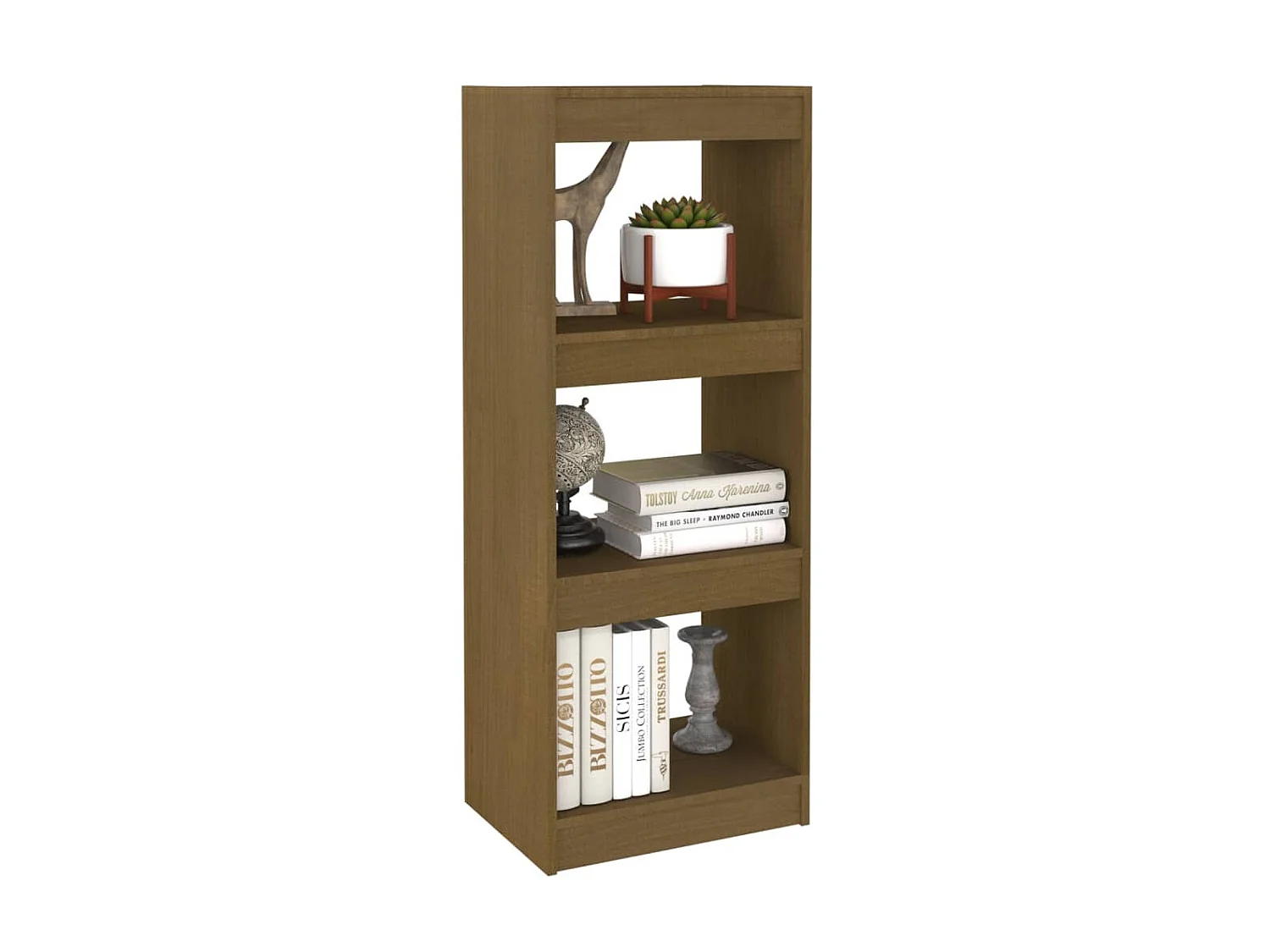 Biblioteca Estantería - divisor de espacios pino macizo miel 40x30x103,5cm ES27043