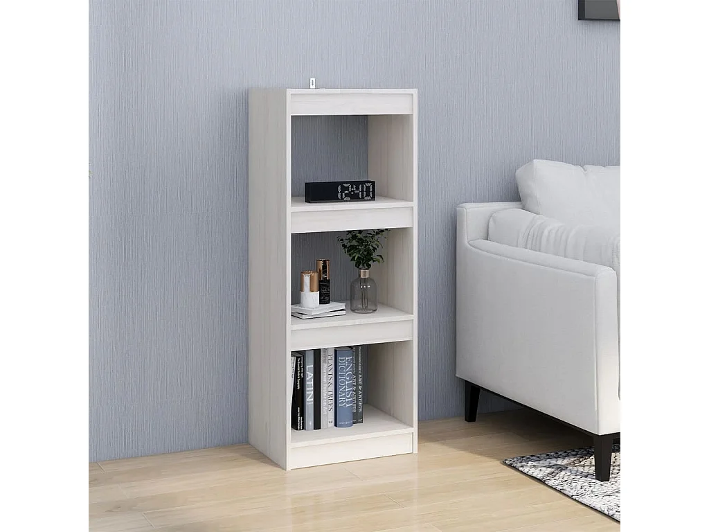 Bücherregal/Bücherschrank,Raumteiler Weiß 40x30x103,5 cm Massivholz Kiefer -gkd693418