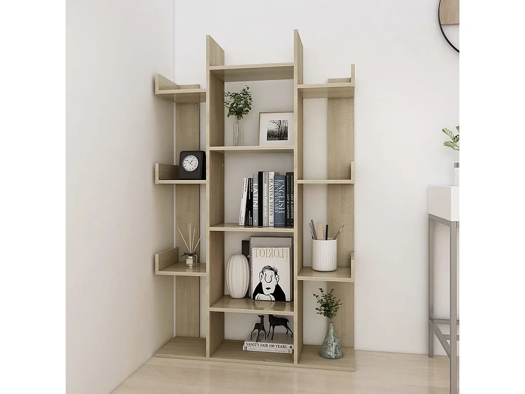 Biblioteca Estantería de madera de ingeniería roble Sonoma 86x25,5x140 cm ES72316