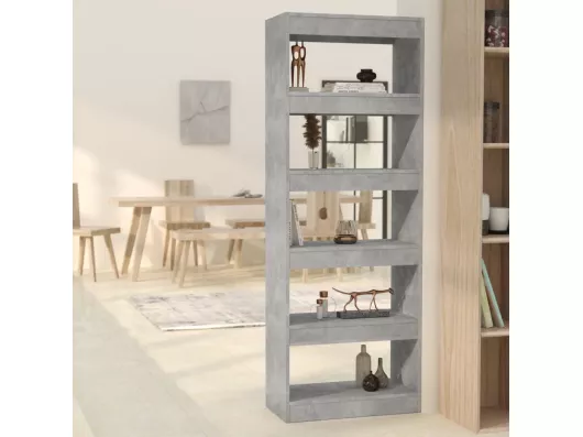 Kauf Unique Bücherregal/Bücherschrank,Raumteiler Betongrau 60x30x166 cm Holzwerkstoff -gkd861218