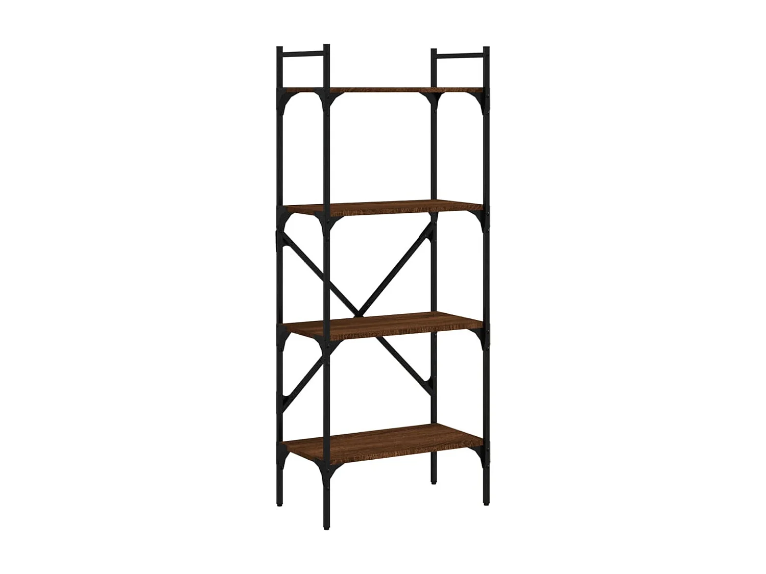 Bibliothèque à 4 niveaux chêne marron 56x31,5x138,5 cm OFR21182 BonneVie Meuble