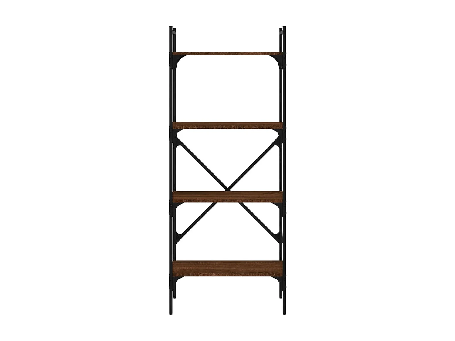 Bibliothèque à 4 niveaux chêne marron 56x31,5x138,5 cm OFR21182 BonneVie Meuble