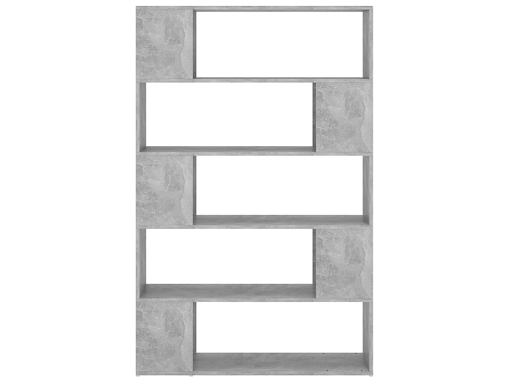 Bücherregal Raumteiler,Bücherschrank Betongrau 100x24x155 cm Holzwerkstoff -gkd748800