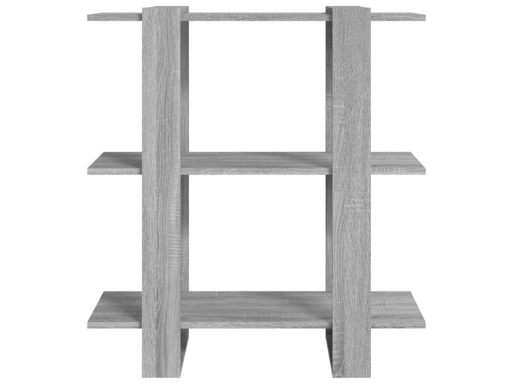 Bibliothèque-Séparateur de pièce Sonoma gris 80x30x87 cm OFR61237 BonneVie Meuble