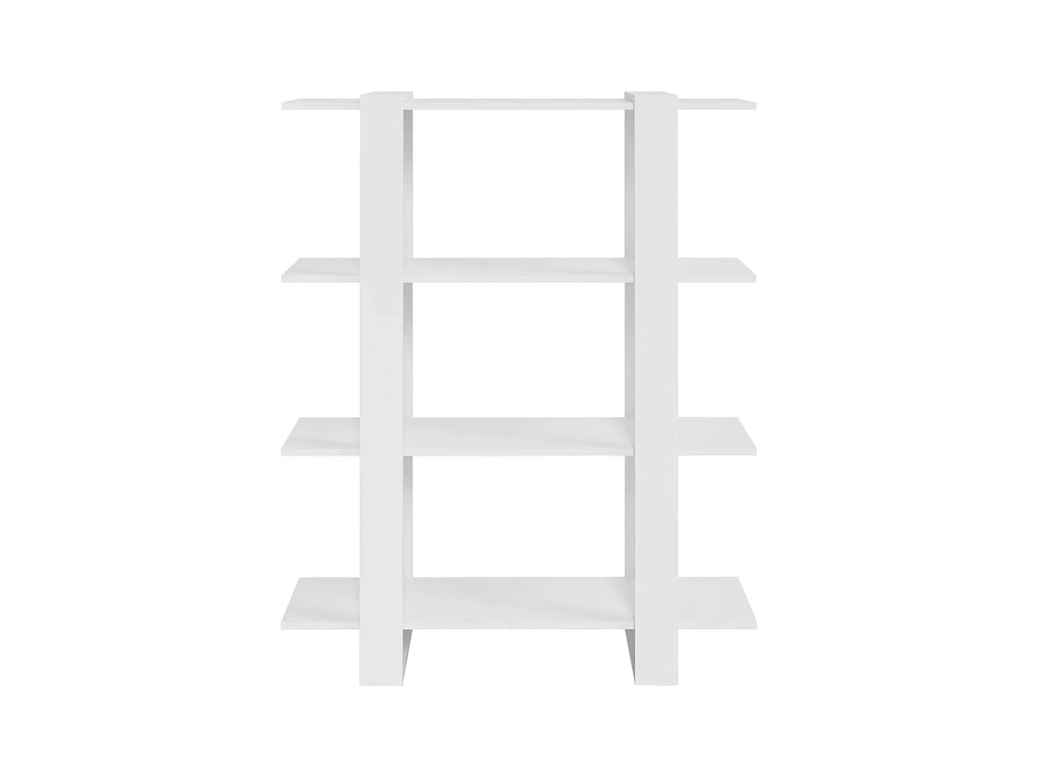 Boekenkast/kamerscherm 100x30x123,5 cm hoogglans wit NL242665