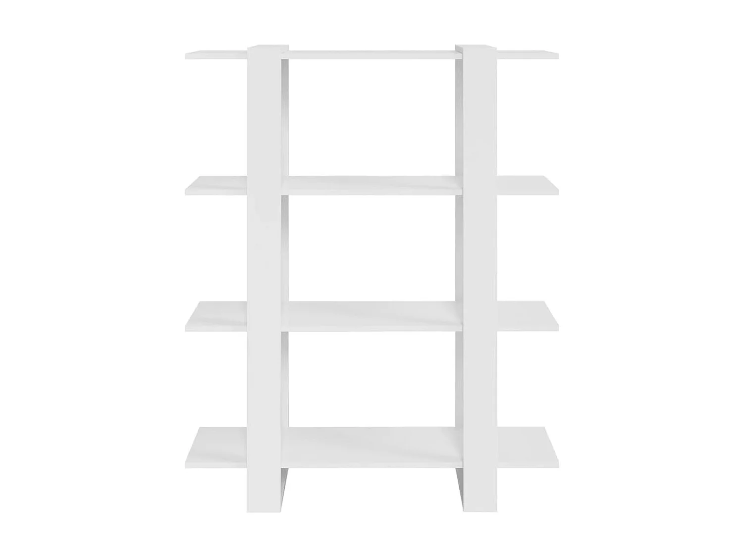 Bücherregal/Bücherschrank,Raumteiler Hochglanz-Weiß 100x30x123,5 cm -gkd931480